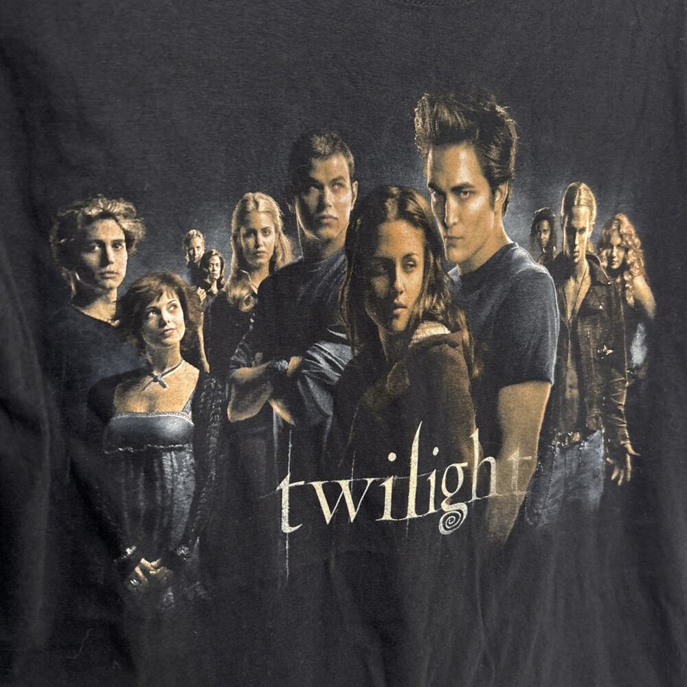 Twilight Movie Tee Double Sided Shirt Y2K Vampire Juniors XL Slim Fit Summit Ent - Picture 3 of 9